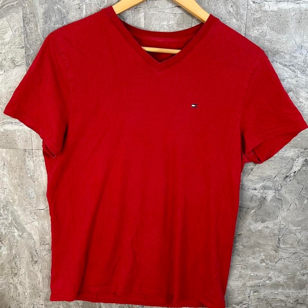 Tommy Hilfiger red cotton t-shirt Woman's Size‎ Small
